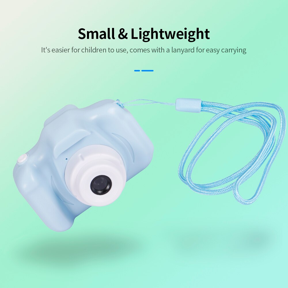 Mini cámara X2 para niños, 2 pulgadas, HD, pantalla a Color, recargable, cámara de vídeo, hermosa cámara con tarjeta de memoria de 32GB