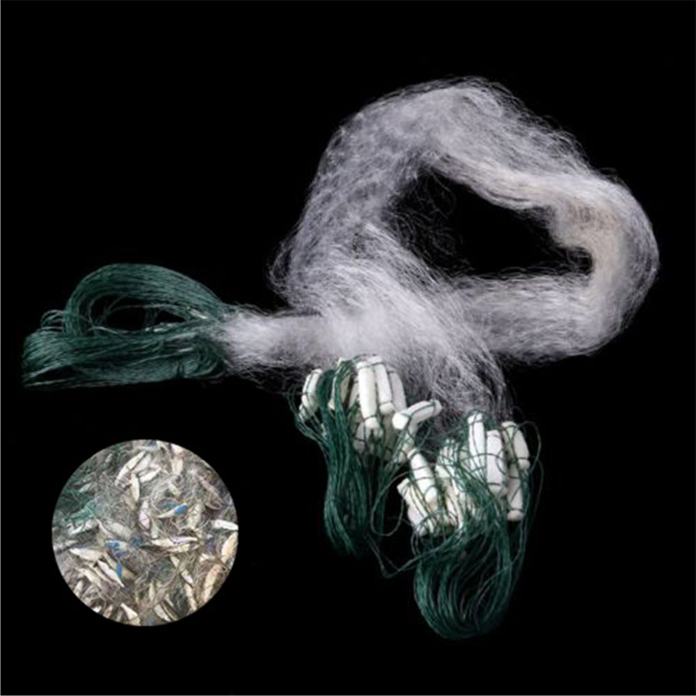 8M x 0.8M Fishing Net Single Mesh Nylon Durable Float Trap Monofilament Gill Net Fishing Accessories for Hand Casting