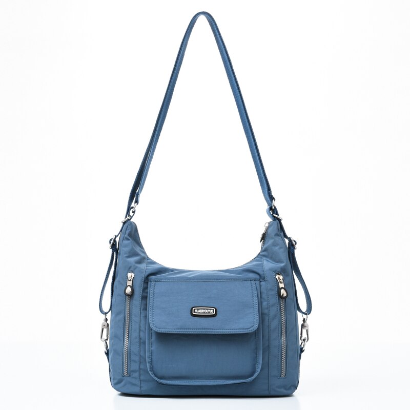 Vrouwen Schoudertas Vrouwen Postman Bag Reistas Multi-Functionele Grote Capaciteit Nylon Crossbody tas Bo: dusty blue