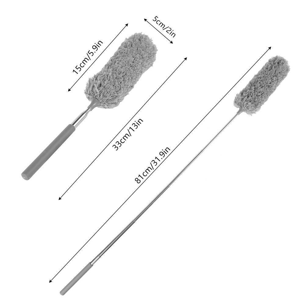 Roebii Plumeau Télescopique,Brosse De Nettoyage à Tête Plate Avec