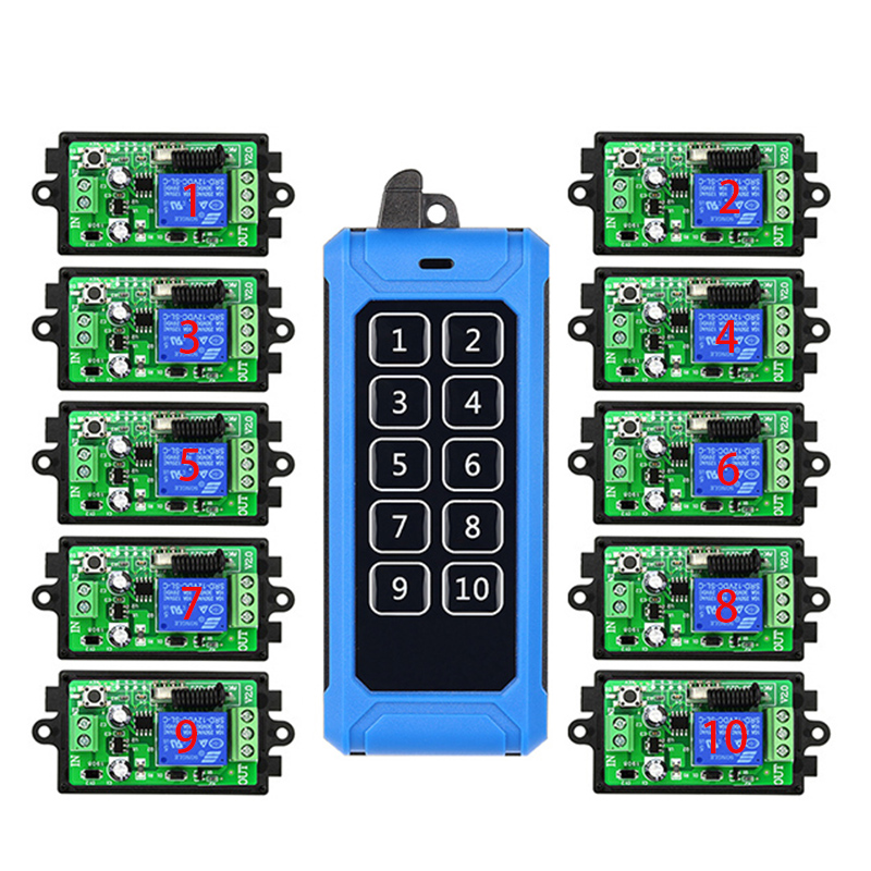 1000M Long Range AC12V 24V 1CH RF Industrial Wireless Remote Control Relay Switch Light / Lamp/ Window / Garage Doors Shutters: Brown / 24 V