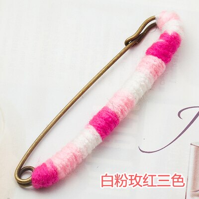 Koreansk nål 10cm stor metal sikkerhedsnål broche vævning uld pin dekoration spænde nål smykker brocher til sjal cardigan sweater: K