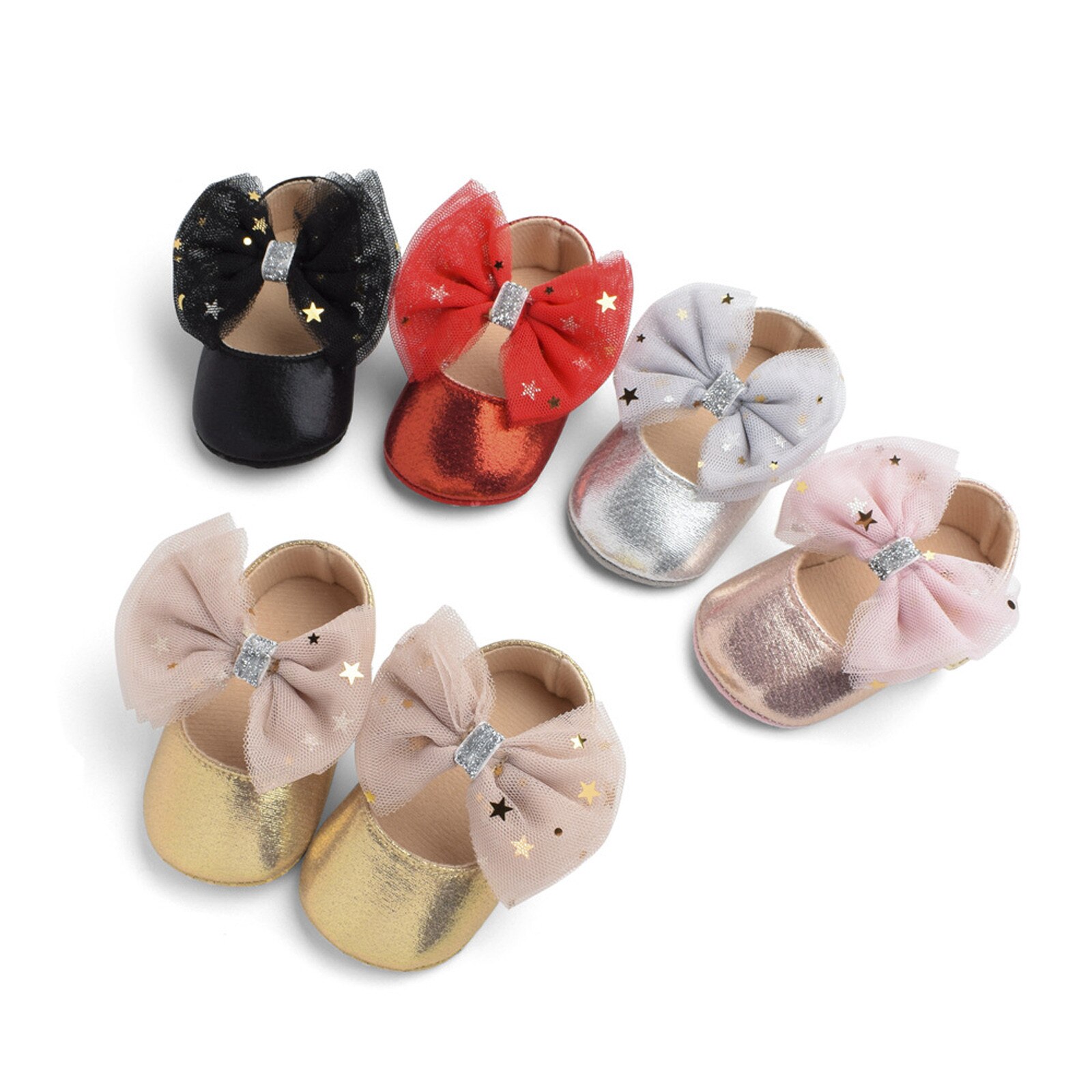 Baby Girls shoes sneakers Mary Janes Flat Bowknot Rubber Sole First Walker Princess Dress Shoes baby shoes