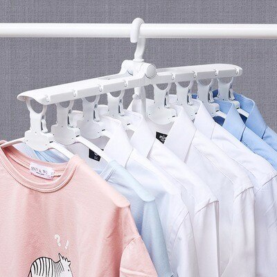 VOZRO-colgador de ropa plegable, secador de secado de ropa, colgador de ropa para colgar en la ropa, soporte telescópico: white