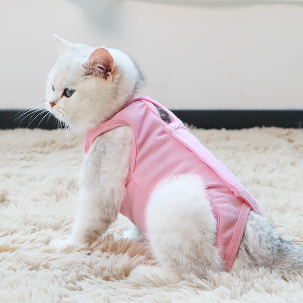 Pet Cat Recovery Suit After Surgery Wear E Collar &amp; Cone Of Shame Alternative Protect Wounds Cat Supplies Pet Products