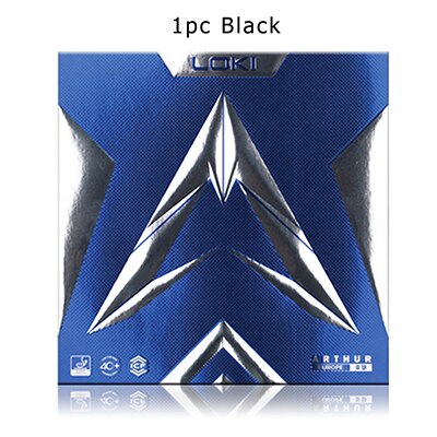 LOKI Arthur EURO-esponja de carbono para tenis de mesa, goma pegajosa para Ping Pong de goma, aprobado por ITTF, Super Redound: 1pc Black