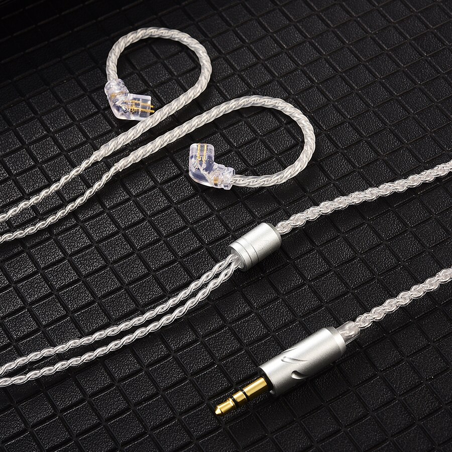 Qkz A1 Zxn Zxt ZX2 ZAX2 VK4 AK6-PRO Hoofdtelefoon Verzilverd Upgrade Kabel 2 Pin 0.75Mm Hoge Zuiverheid Zuurstof koper Oortelefoon Draad