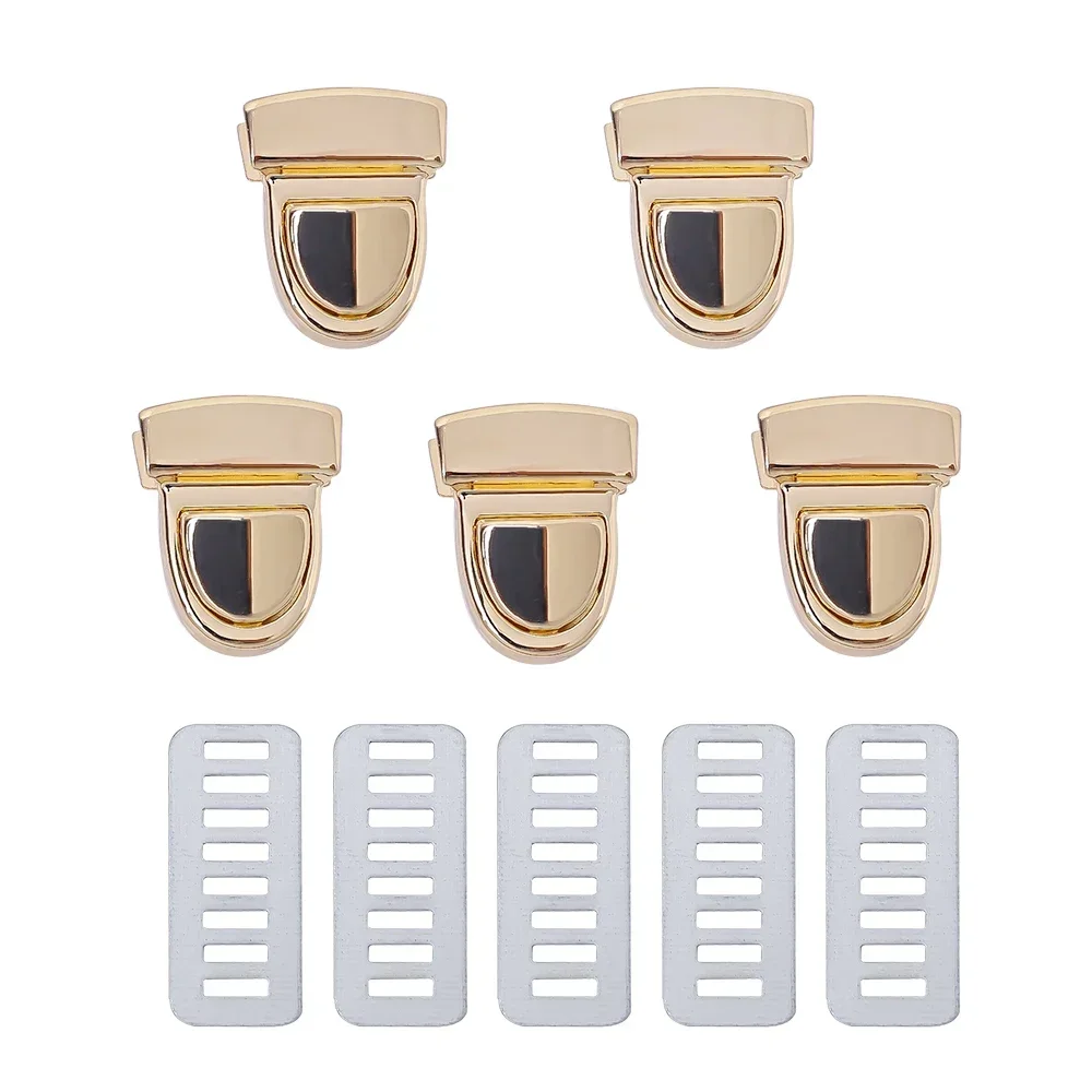 5/20 szt. Metalowe Zamki Zatrzaskowe robić Torebek, Klamry robić Torebek na Ramię, Portmonetek, Torb, Zapięcia, Zatrzaski DIY, Akcesoria robić Torebek Rękodzielniczych: 3/8" / róża złoto