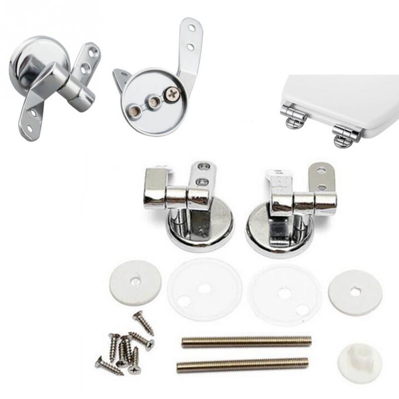Universal Adjustable Replacement Chrome Toilet Seat Hinge Set Pair With Fittings One Pair Chrome Effect Toilet Seat Hinges