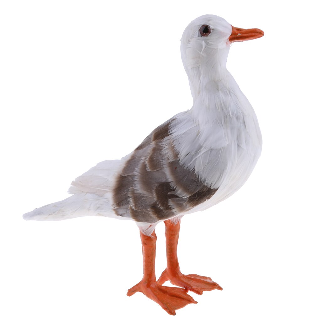 Pájaro realista de gaviota de imitación, decoración de jardín vívida, accesorios para fotos, adorno
