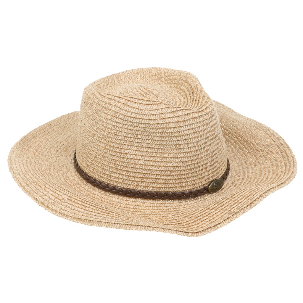 Herr dam sommar bred stor brätte strand halm sol cowboy cowgirl hatt keps