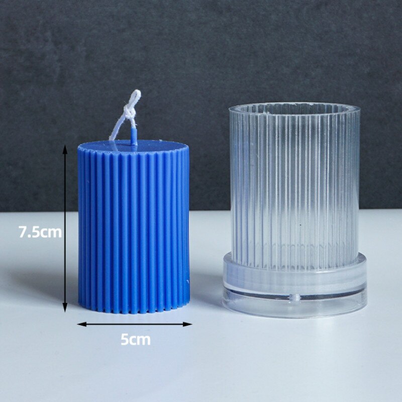 Lång stång rand ljus formar plast pelare gör det själv ljus gör kit stor cylinder ljus formar: Fina tänder 5 x 7.5cm