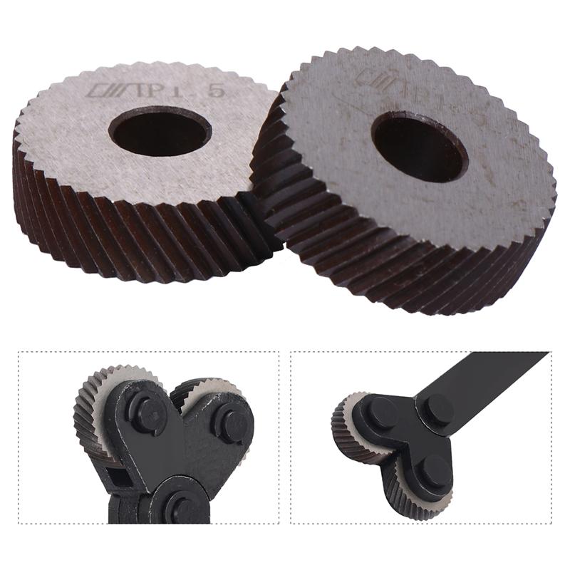 2 Pcs Knurling Tool Premium Durable Knurling Tool Dual Wheel Knurl Set for Industry Machine Lathe