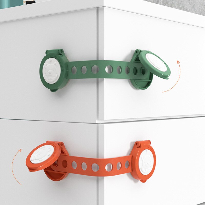 1 pz protezione di sicurezza per bambini blocco dell'armadio per bambini protezione di blocco in plastica dei bambini chiusura dai cassetti delle porte