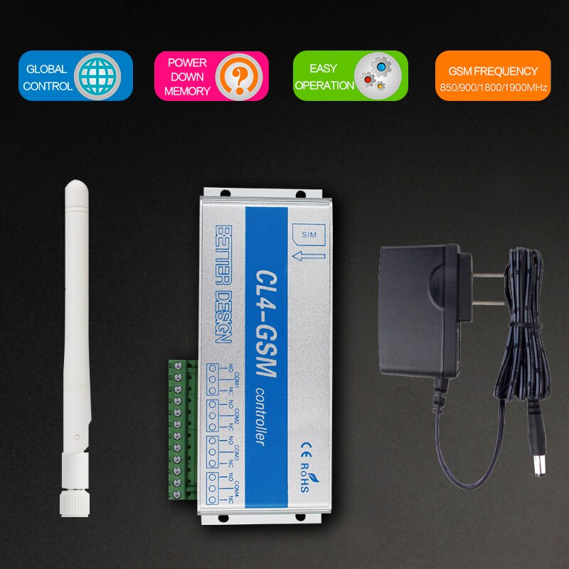Contrôleur de SMS sans fil, commutateur GSM, 4 relais de sortie pour contrôler les appareils électriques domestiques, CL4-GSM