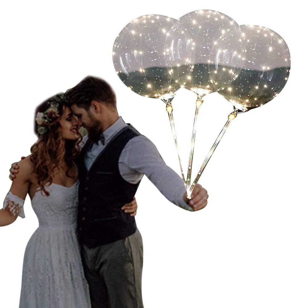 Kerstcadeaus Outdoor led Herbruikbare Lichtgevende Ballon Transparante Ronde Bubble Decoratie Partij Bruiloft Benodigdheden