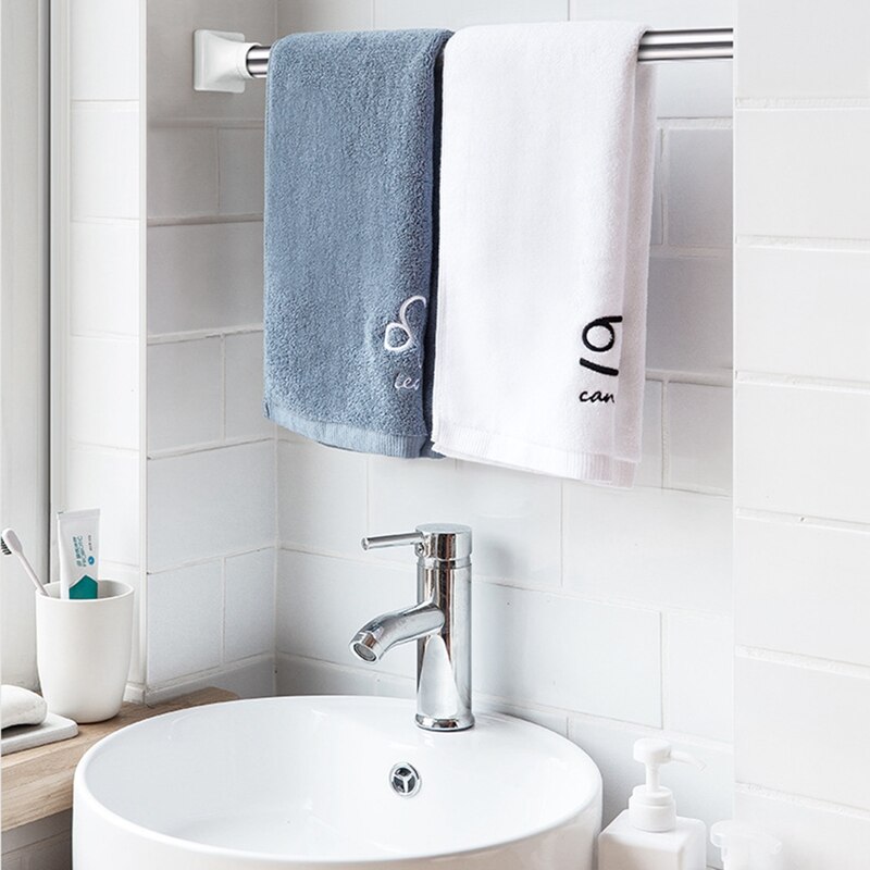 Telescopic Clothing Rod Punch-free Adjustable Shower Curtain Rods And Accessories Extendable Stainless Steel Simple Support Rod