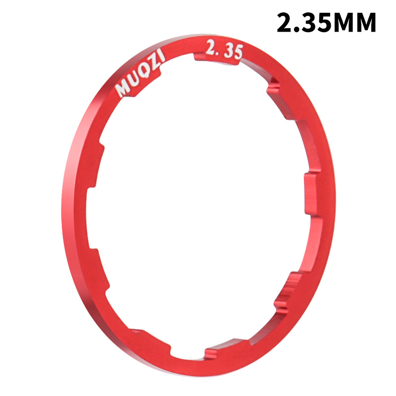 MUQZI-arandela de buje de bicicleta de montaña, 1mm, 1,5mm, 1,85mm, 2mm, 2,18mm, 2,35mm, 2,5mm, junta para 7 8 9 10 11 12 velocidades, espaciador de volante de Cassette: Transparente