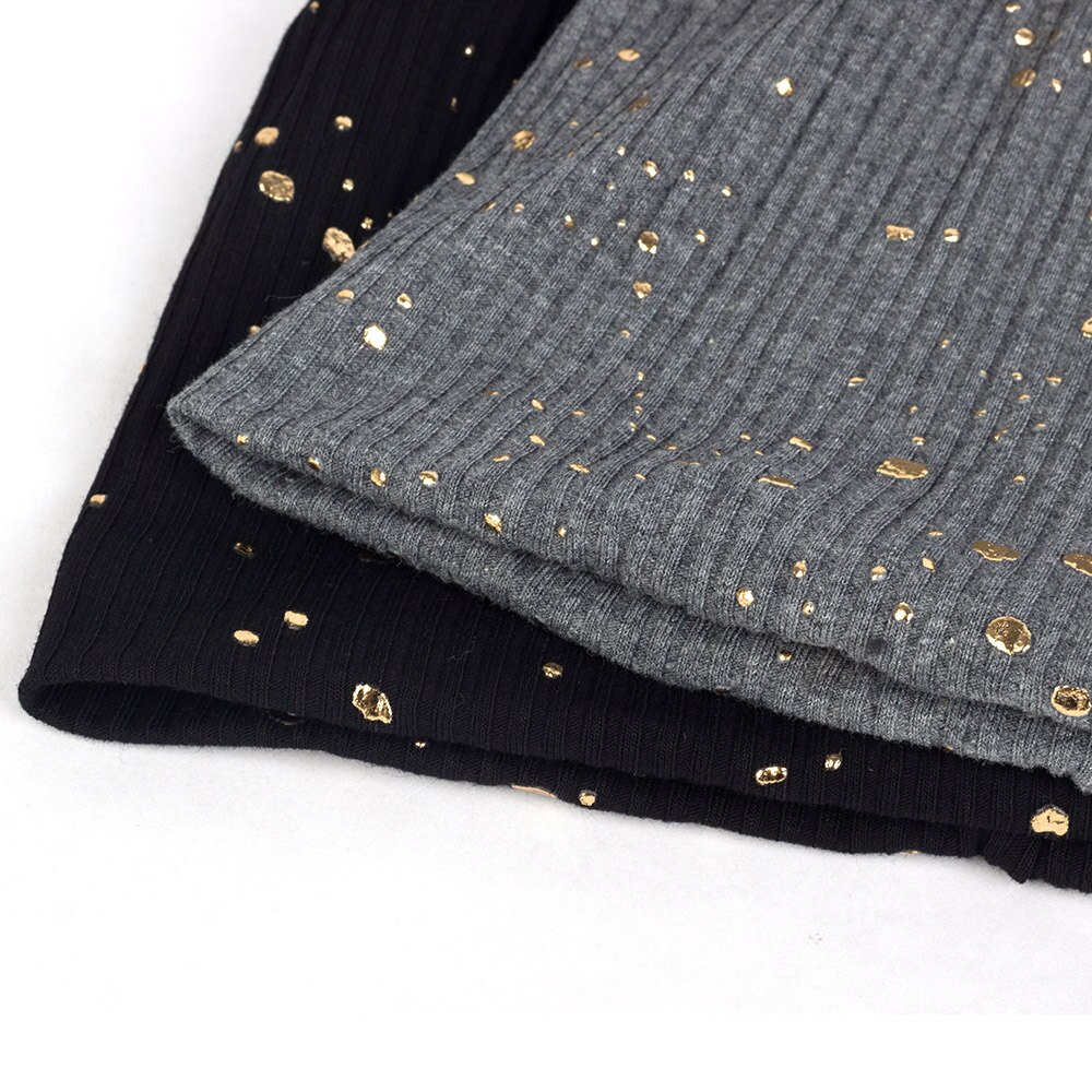 Femmes Éclaboussures Peinture Bonnet Chapeau Automne Couleur Métallique En Coton Côtelé Bonnet souple pour Femme Dames Bronzage Noir Skullies