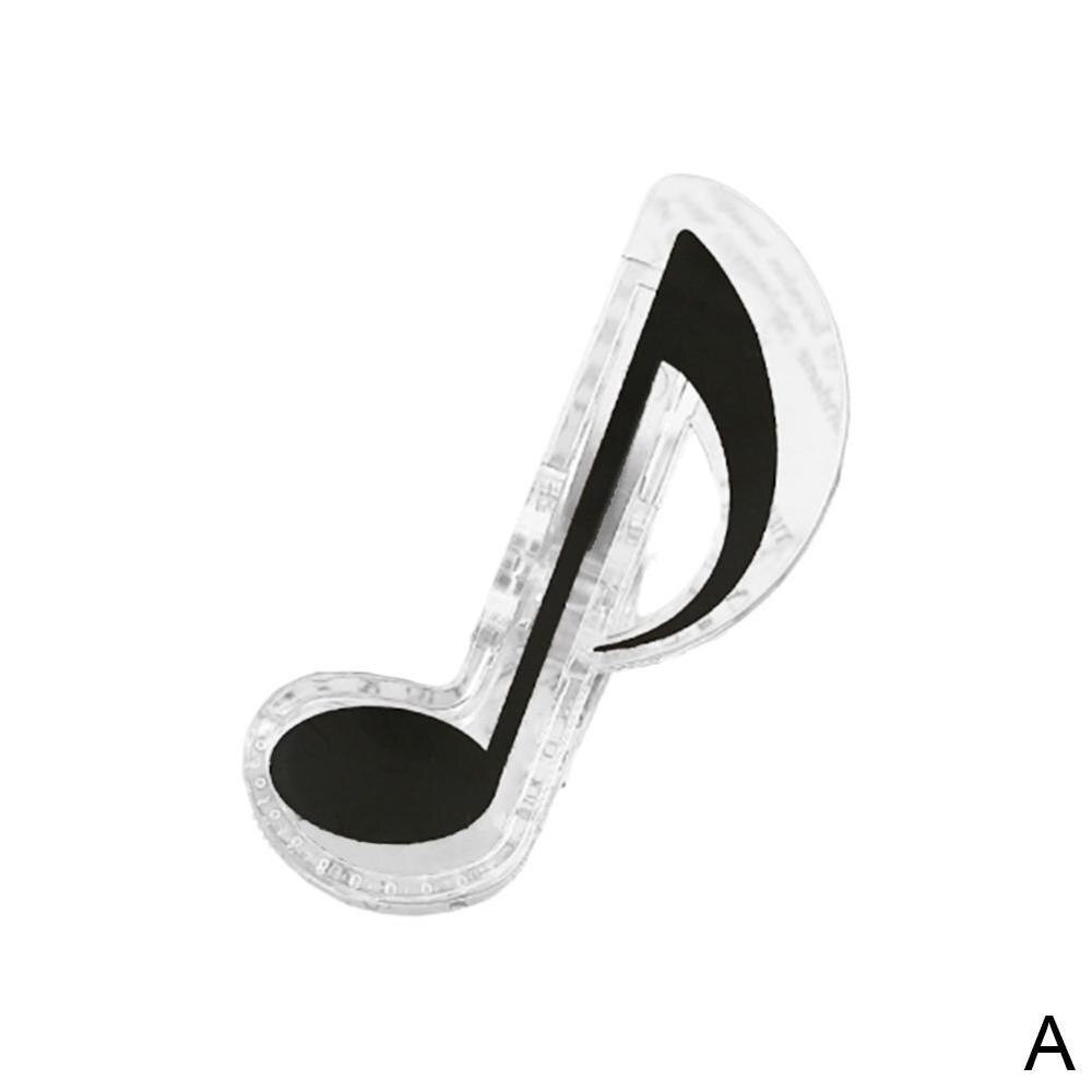 Muziekboek notitie clip plastic piano muziekboek pagina clip g-sleutel clip muziek accessoires: Zwarte muzieknoten