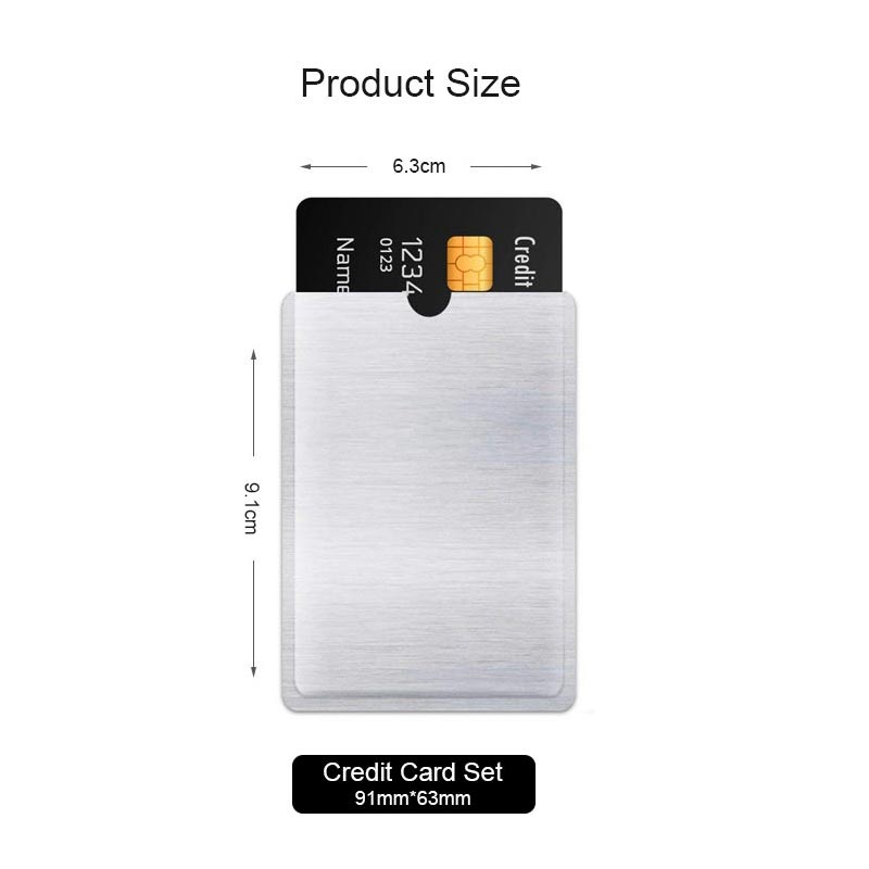 10PCS RFID Blocking Sleeves Anti Theft RFID Card Protector RFID Blocking Sleeve Identity Theft Anti-Scan Card Sleeve Accessories