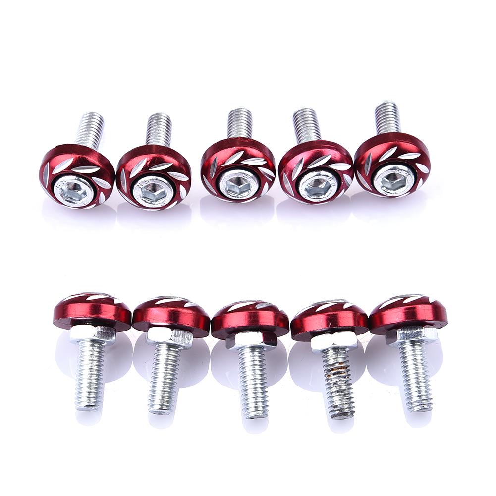 Auto Bout Univeral Aluminium 6mm Fasteners Washer Bumper Motor Concave Schroeven Washer Kentekenplaat Bouten Auto- styling