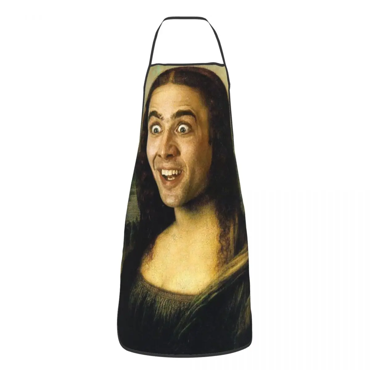 Nicolas Cage Rabbit Apron Women Men Unisex Bib Funny Meme Cooking Kitchen Tablier Cuisine Chef Baking: Red