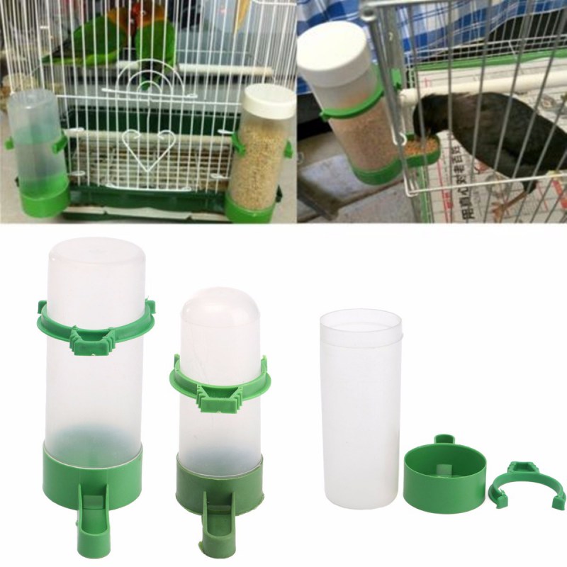 4 teile/satz Sicher Kunststoff Vogel Haustier Trinker Zubringer Waterer Clip für Voliere Wellensittich Nymphensittich Lovebird Automatische Trinken Brunnen