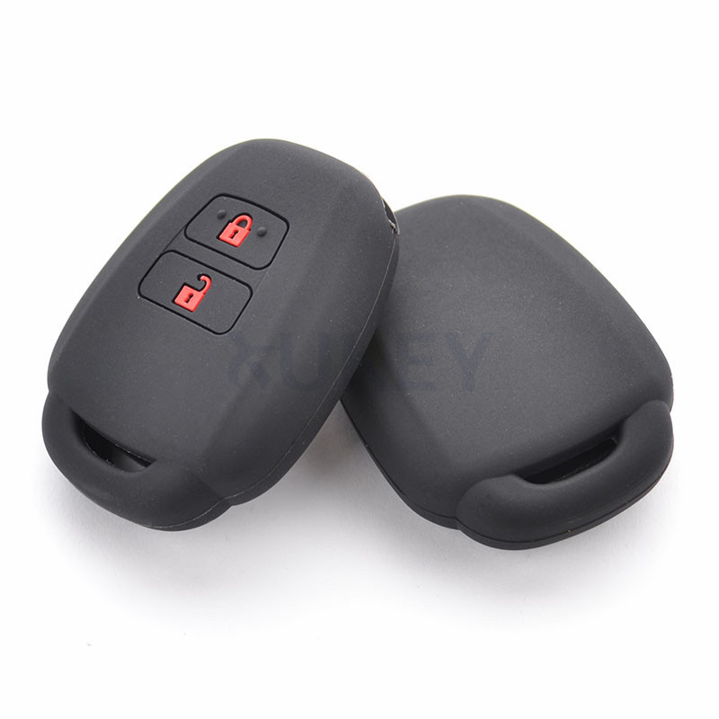 Silicone Car Key Case For Toyota Aqua Ractis Vitz RAV4 HiAce Land Cruiser Cover Keyless Remote Fob Shell Jacket Sleeve Protector