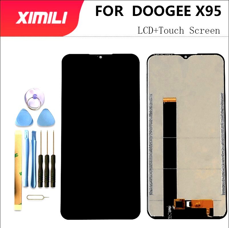 6.52 ''100% Originele Getest Doogee X95 Lcd-scherm + Touch Screen Digitizer Vergadering Reparatie Onderdelen Voor X95 telefoon Vervanging