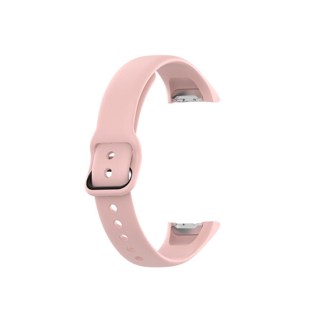 Edelstahl Anschluss Sport Armband Armband Für Samsung Galaxy Fit SM-R370 SM R370 Smart Armband Silikon Armband armband: sand pink