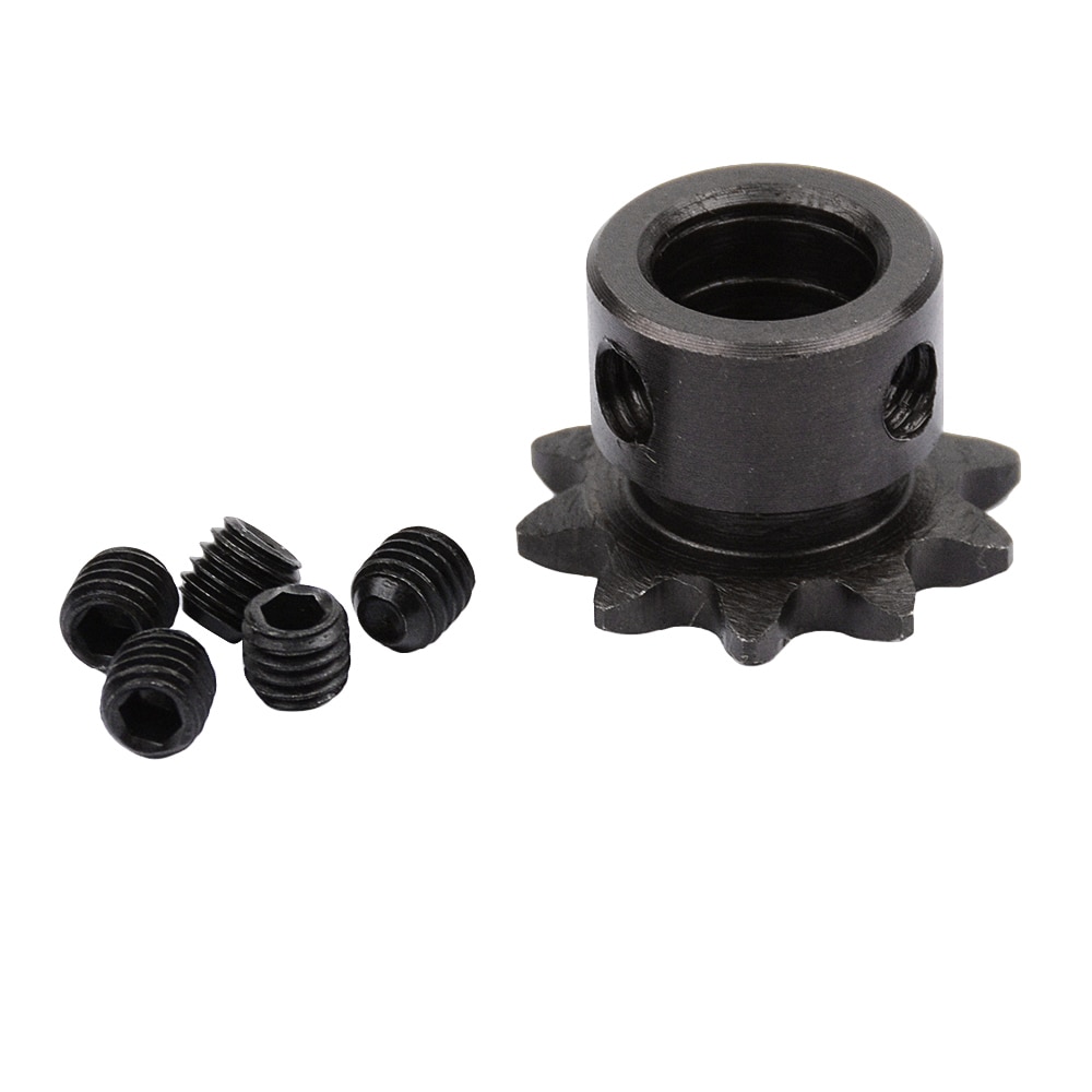 1pc 04C Chain Gear 45# Steel 10 Teeth Industrial Sprocket Wheel With Top Wire Bore 5mm 6mm 8mm 10mm