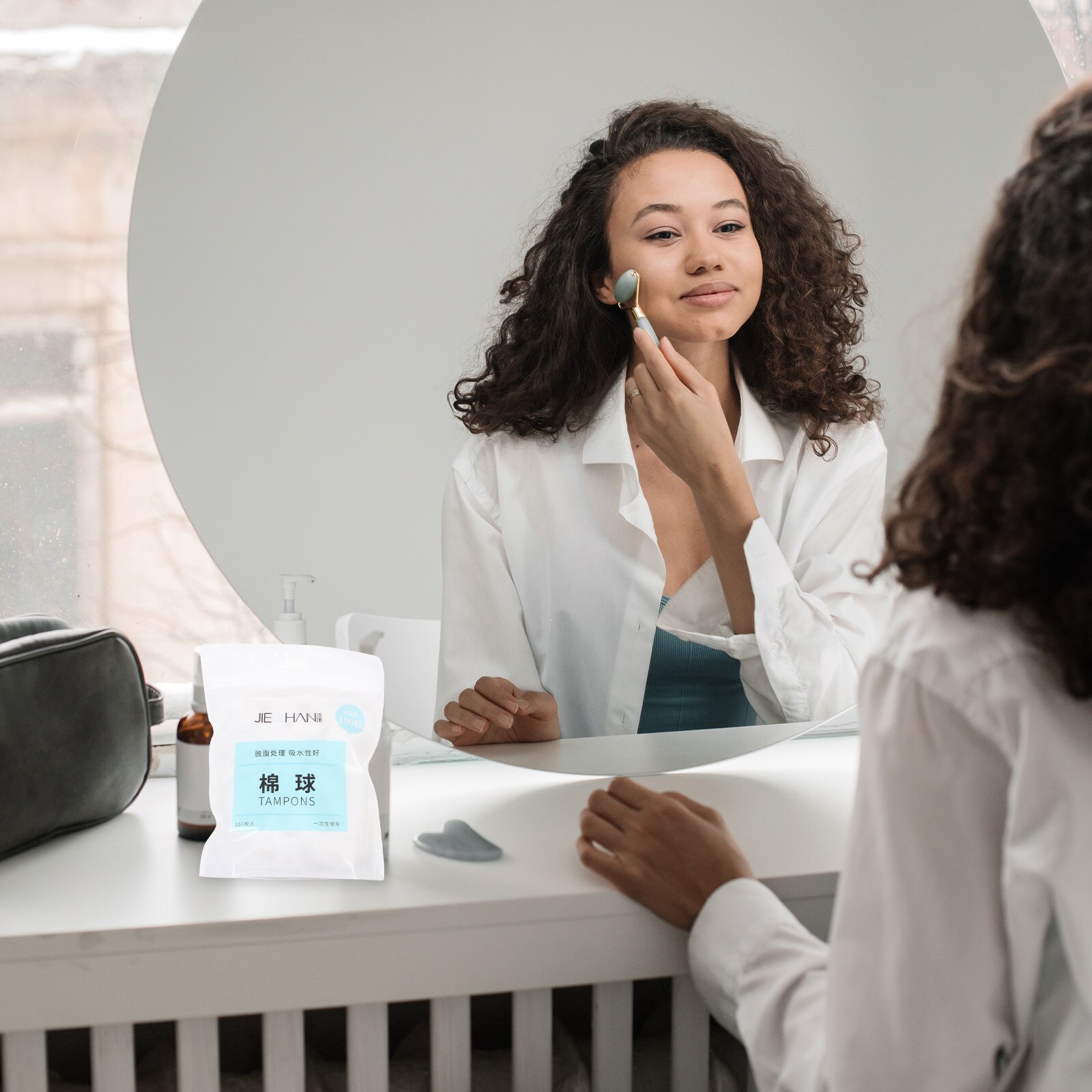 200Pcs Beauty Care Cotton Balls Cosmetic Non Degreasing Cotton Balls