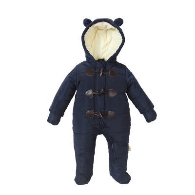 2022 Geboren Baby Kleding Verdikte Jongens Jumpers Pak Zuigeling Winter Kleding 100% Katoen Warmte Baby Meisje Jurk Hoodie kids: Royal blue / 24M