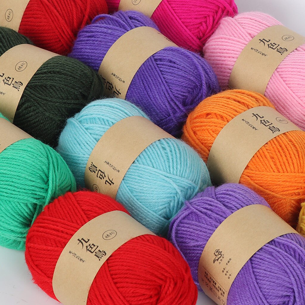 Cotton Acrylic Crochet Yarn DIY Medium Thicken Woven Handicrafts Cushion Doll Sweater Line Wool Knitting Yarn Laine Tricoter