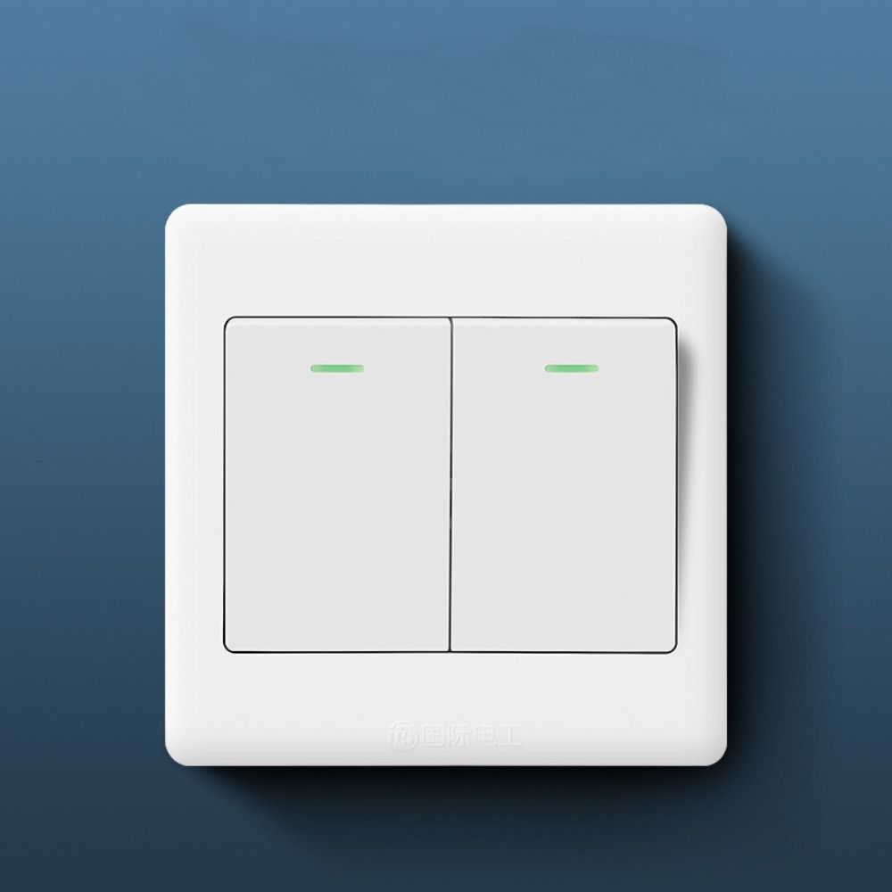 Wall Switches 1/2/3/4 Gang 1Way Button Wall Light Switch Panel On / Off Push Buttons with LED Lamp Home Accessories: black