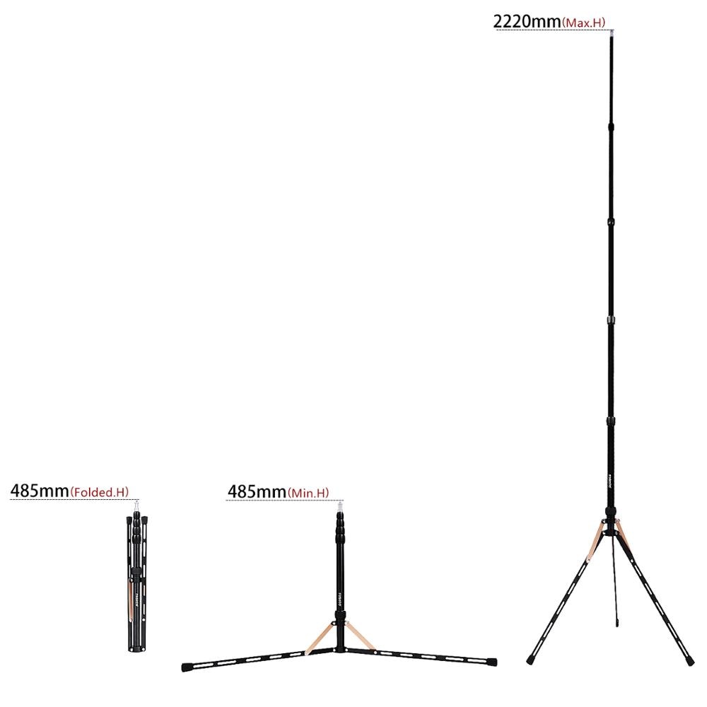 Fusitu FT-190B 2,2 m LED Licht Stehen Tragbare Stativ Kopf Softbox Für Foto Studio Fotografische Licht Blitz Regenschirme Reflektor