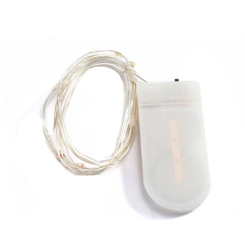1-5 m Fairy Light CR2032 Batterij Aangedreven LED Mini Kerst Licht Koperdraad String Light Voor Wedding Xmas garland Party Indoor
