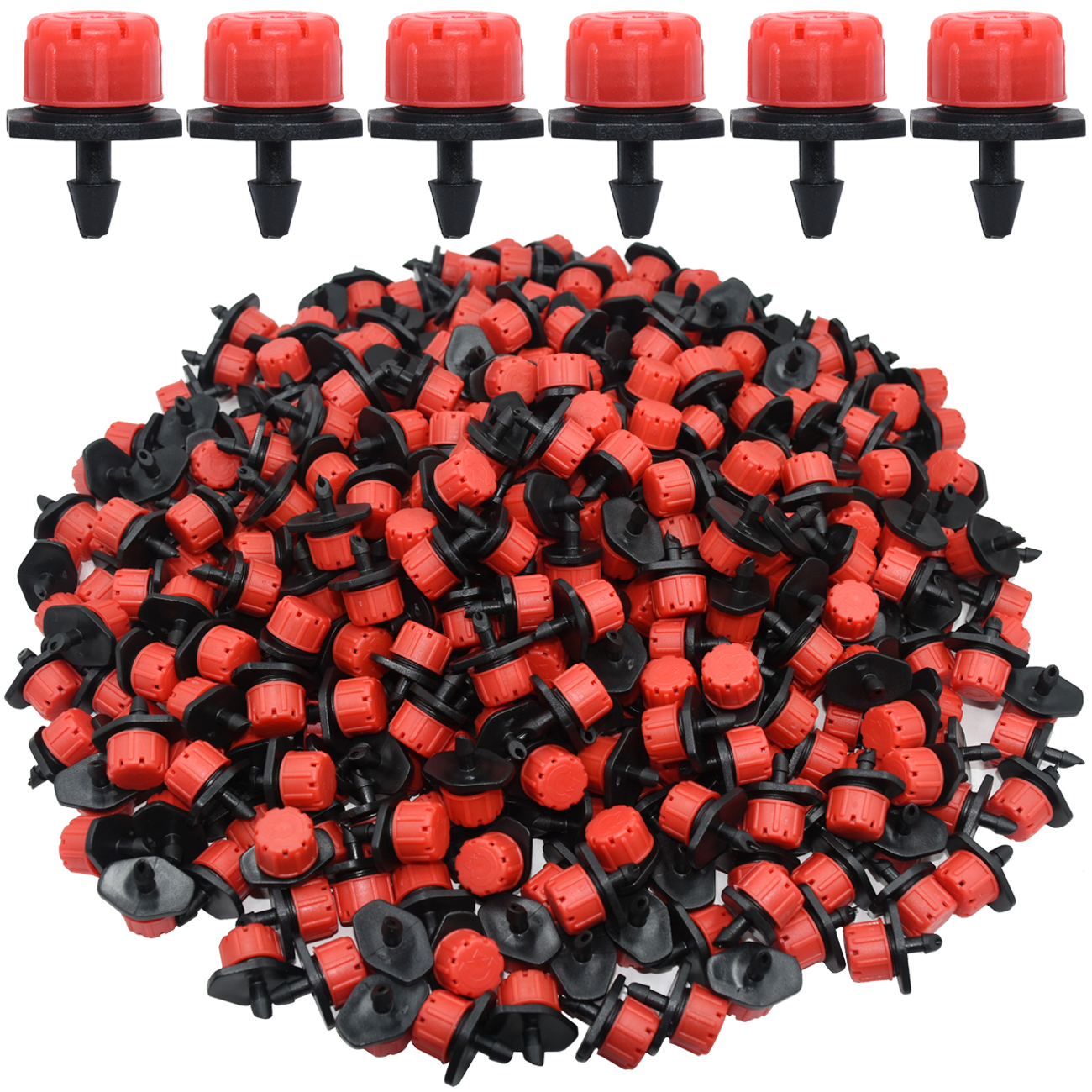 30-500 Stuks Verstelbare 1/4 Irrigatie Misting Druppelaar Sprinkler Emitter Micro Drip Tuin Watering Tool Balkon Tuin Kas