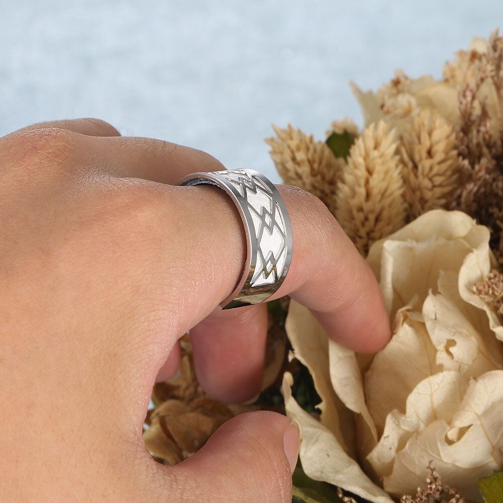 Cremo Giet Femme Sieraden Roestvrij Stalen Ring Band Verstelbare Ring Bague Femme Sieraden Diy Omkeerbare Lederen Ring