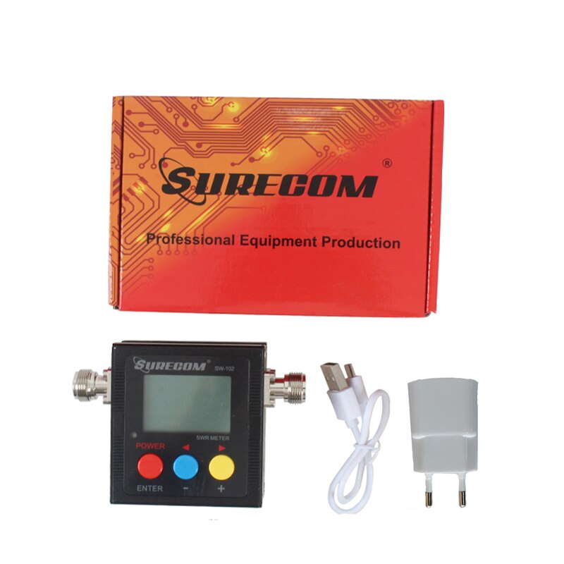 SW-102 125-525 Mhz Digital VHF/UHF Power SWR Meter SURECOM For Two Way Radio