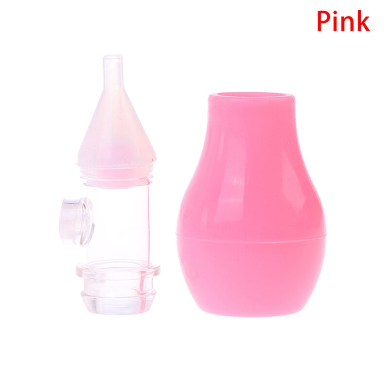 Silicone Baby Veiligheid Neus Stofzuiger Zuig Kinderen Neuszuiger Baby Care Antibackflow Vacuüm Sucker: Roze