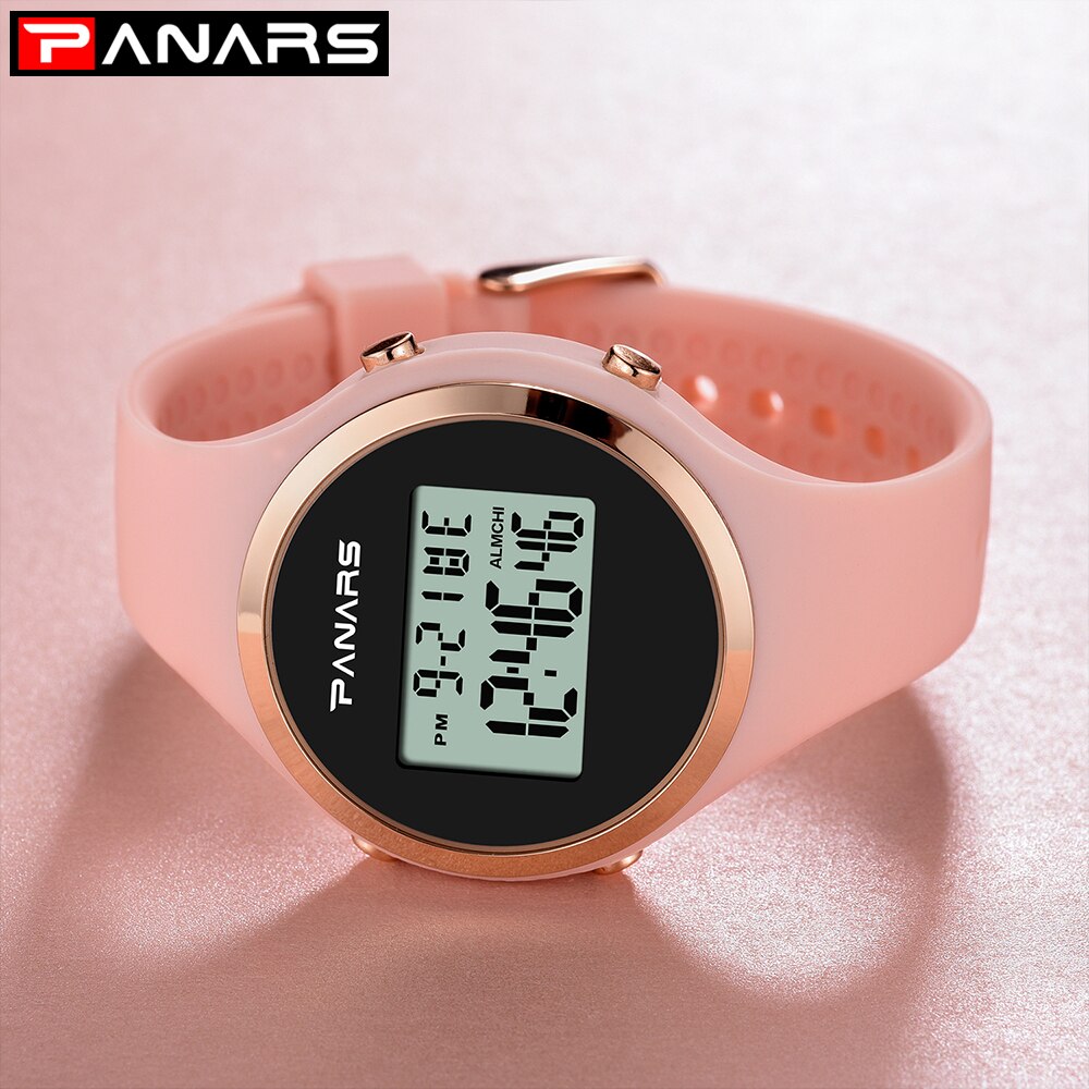 Led Digitale Horloge Roze Strap Voor Digitale Horloge Siliconen Band Vrouw Horloge Sport Dames Horloge Relogio Masculino