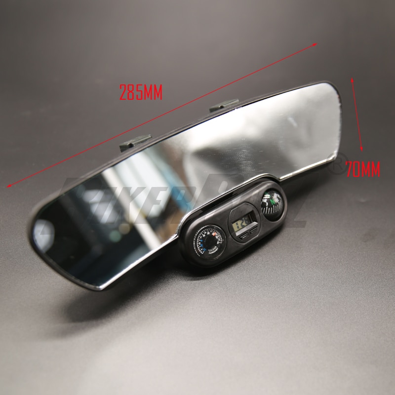 universell 285mm bil bakspeil vidvinkel bakspeil auto avlet konveks kurv innvendig klips på bakspeil med kompass