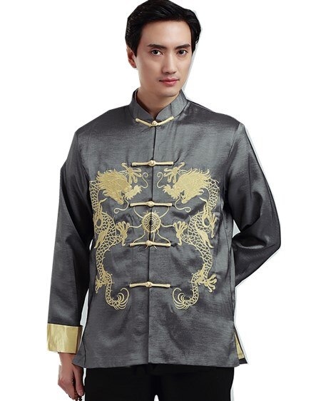 Shanghai Geschichte chinesischen Jacke für männer chinesische traditionelle kleidung drachen Shirt Chinesisch traditionell Drache jacke Mann