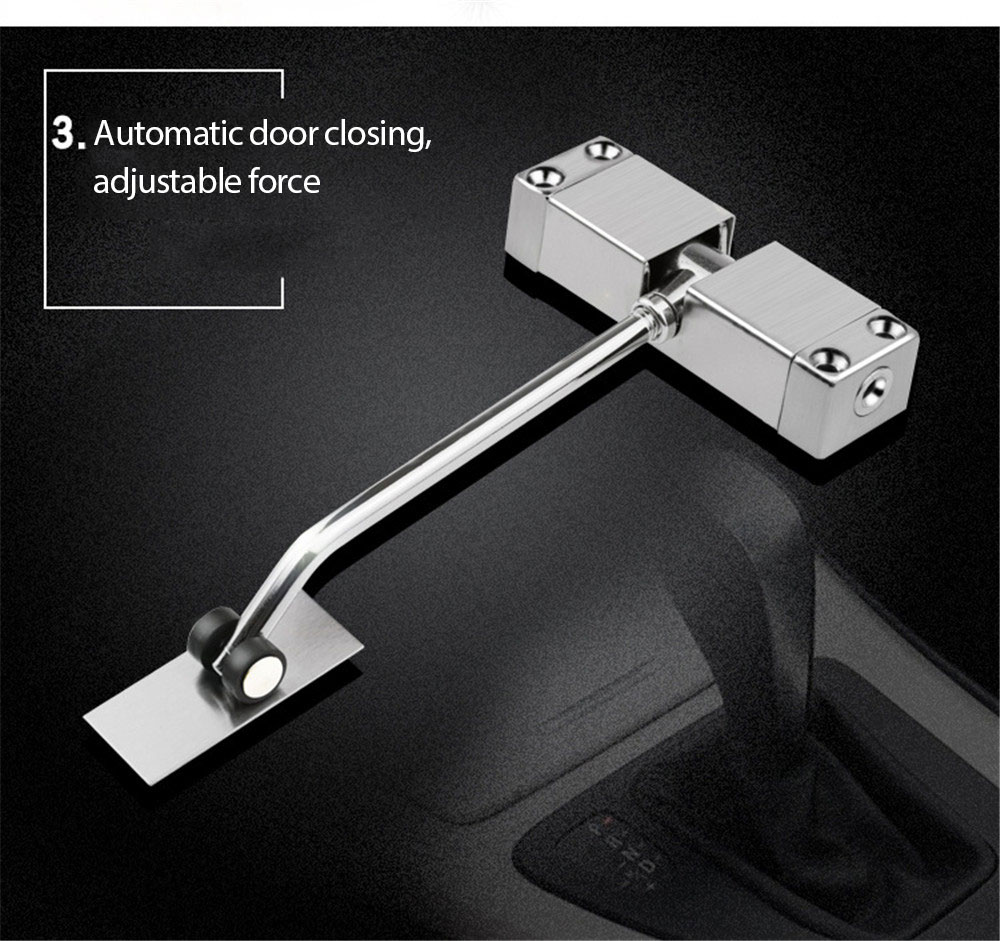 Easy Install Automatic Spring Door Closer,Small Door Catche 180 Degree Not Positioning Automatic Close The Door Fire Tools Acces