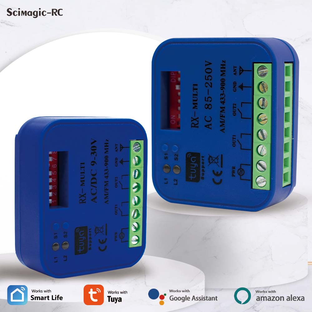 Tuya WiFi RX MULTI 868MHZ Remote Control SOMMER 4020 4026 TX03-868-2/4 868MHZ For Sommer 4031 4011 Garage Door Receiver 8122