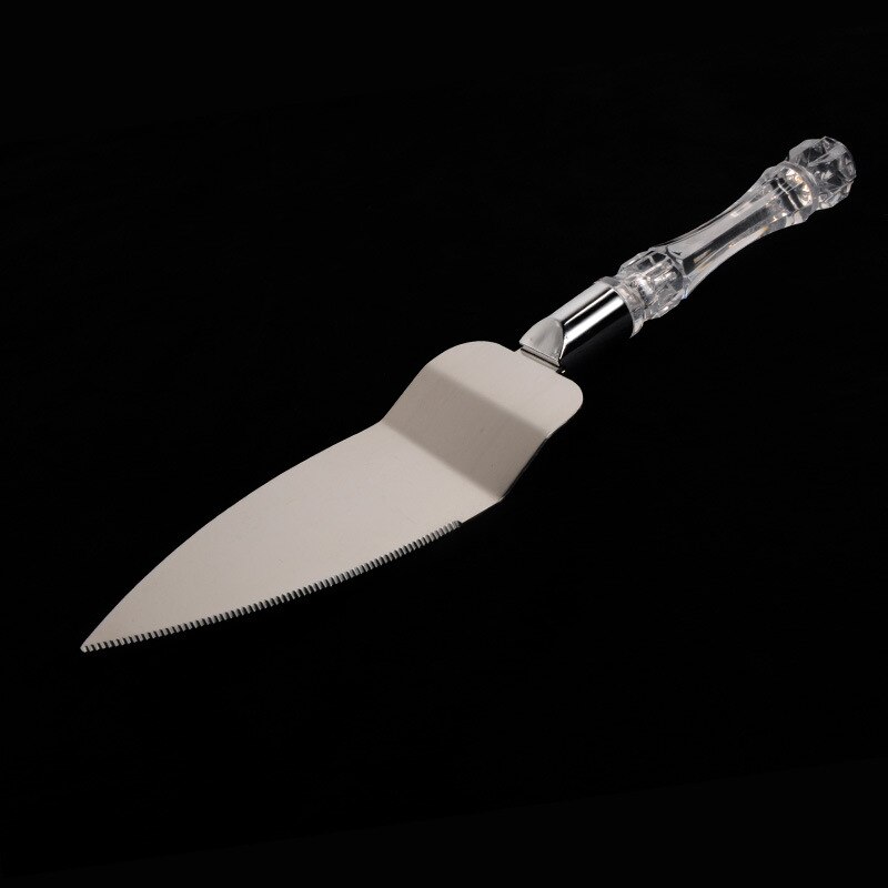 2Pc Holle Boor Handvat Bruidstaart Mes Zilveren Cake Schop Dessert Rvs Wedding Party Cake Knife Server Set messen