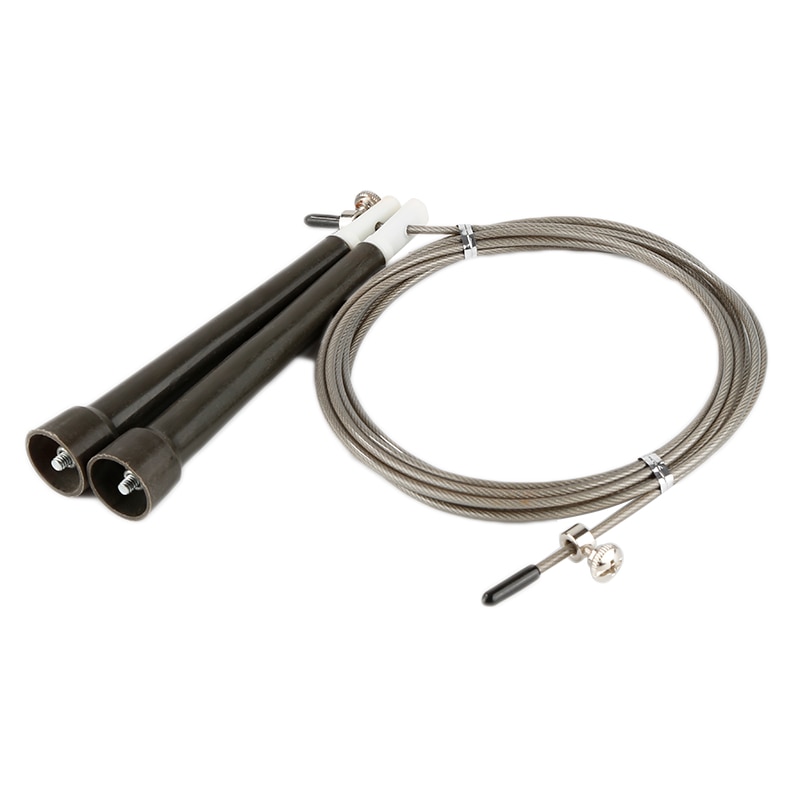 Cuerda de saltar, cuerda de saltar de velocidad Ultra, cable de acero, cuerdas para saltar para boxeo, gimnasio, entrenamiento de Fitness, 3 metros de velocidad ajustable, gimnasio 7: Gris oscuro