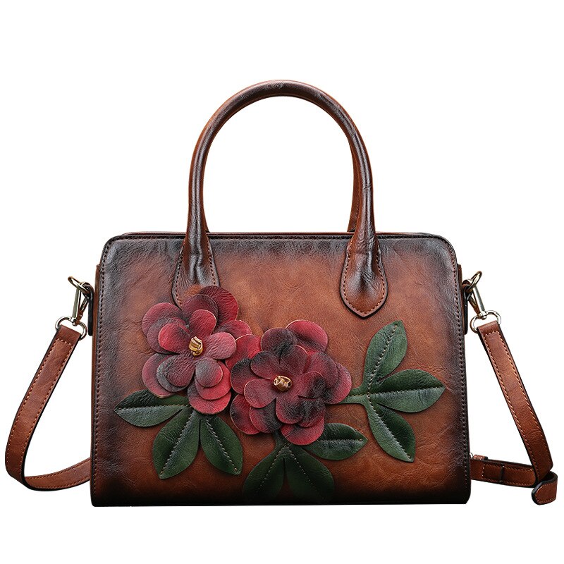 Johnature sac à main fait main Vintage femmes grand sac grande capacité en cuir souple épaule sacs de messager cabas décontracté pour femme